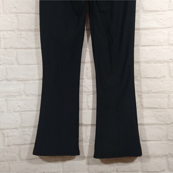 L Becco Women's Black Front Slit Flare 7/8 Ankle Yoga Leggings Pants NWT S - Picture 6 of 7
